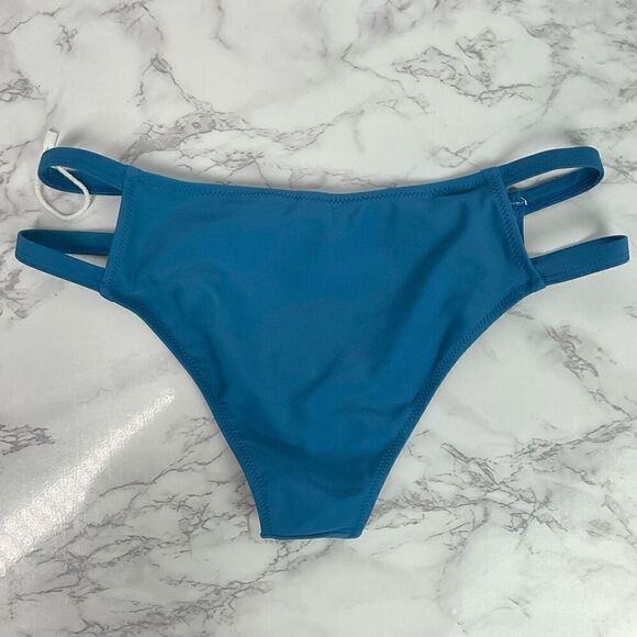 Cupshe Blue Strappy Bikini Cut Swim Bottom Medium New - Picture 2 of 4